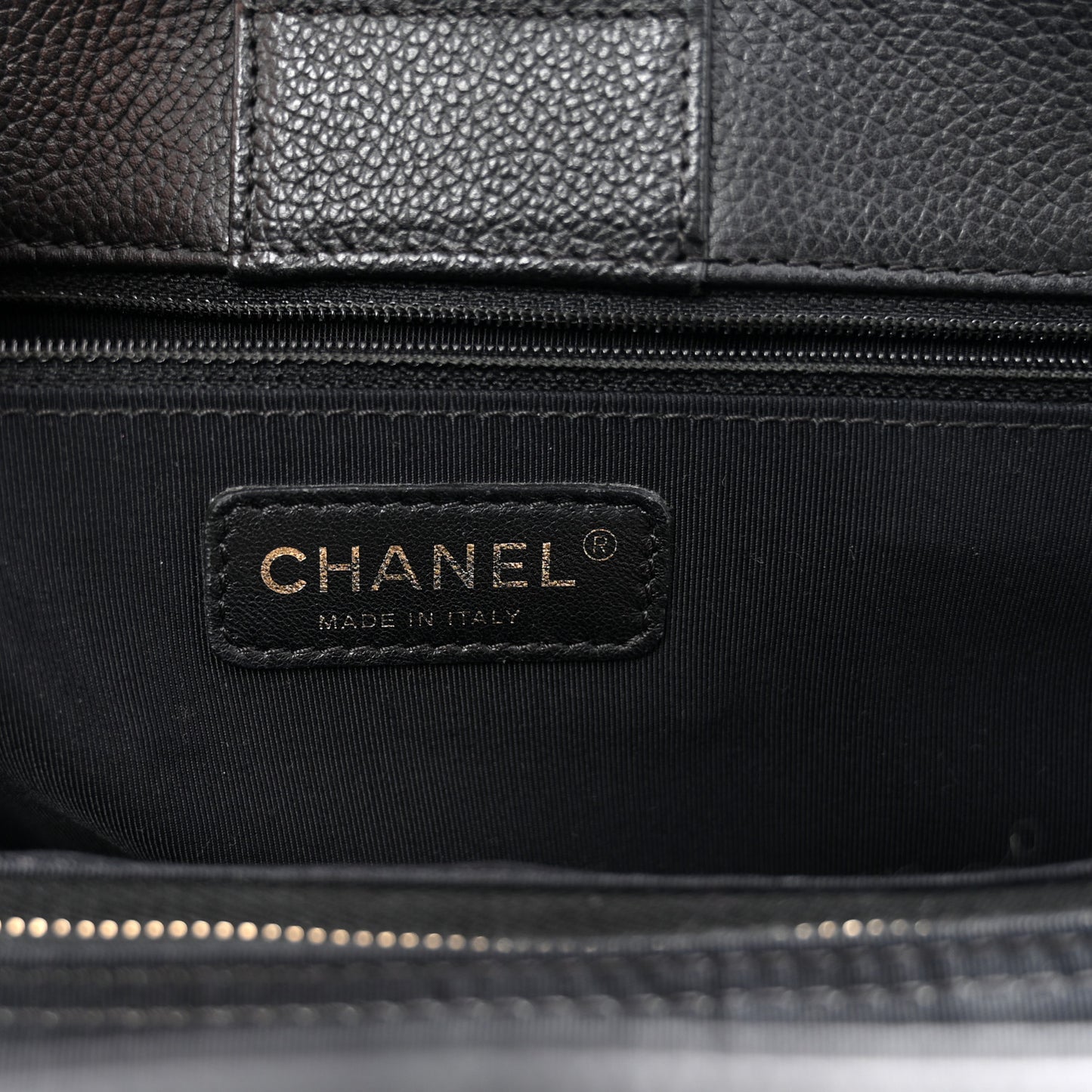Calfskin Cerf Executive Shopper Tote Black