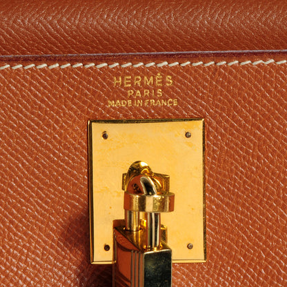 Hermes Courchevel Kelly Retourne 32 Gold 6 of 10