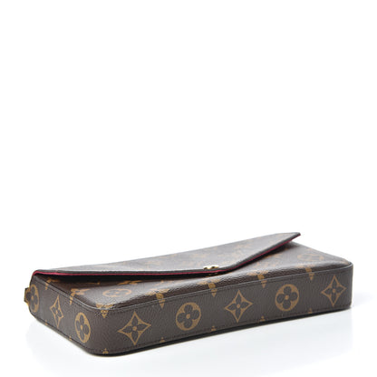 Louis Vuitton Monogram Pochette Felicie Chain Wallet Fuchsia 4 of 7