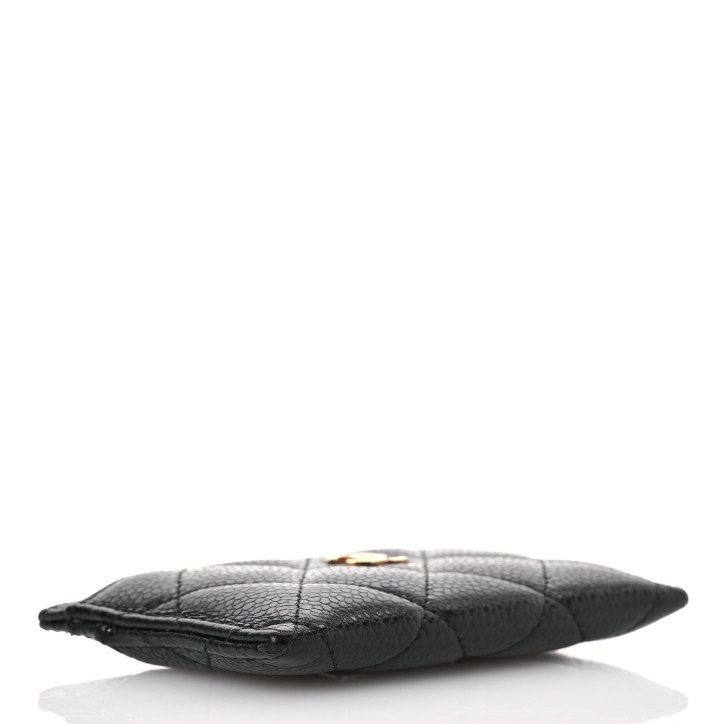 Caviar Quilted Card Holder Black