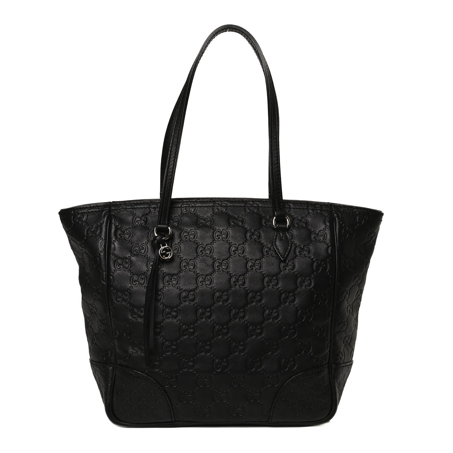Gucci Guccissima Small Bree Zippered Tote Black 1 of 12