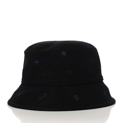 Hermes Cashmere Debbie Charms Bucket Hat 59 Black 5 of 7