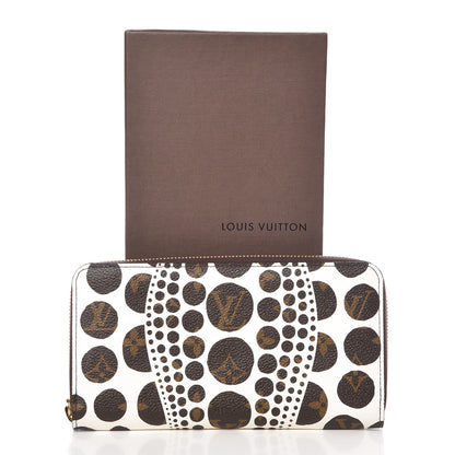 Louis Vuitton Monogram Kusama Pumpkin Dots Zippy Wallet White 10 of 10