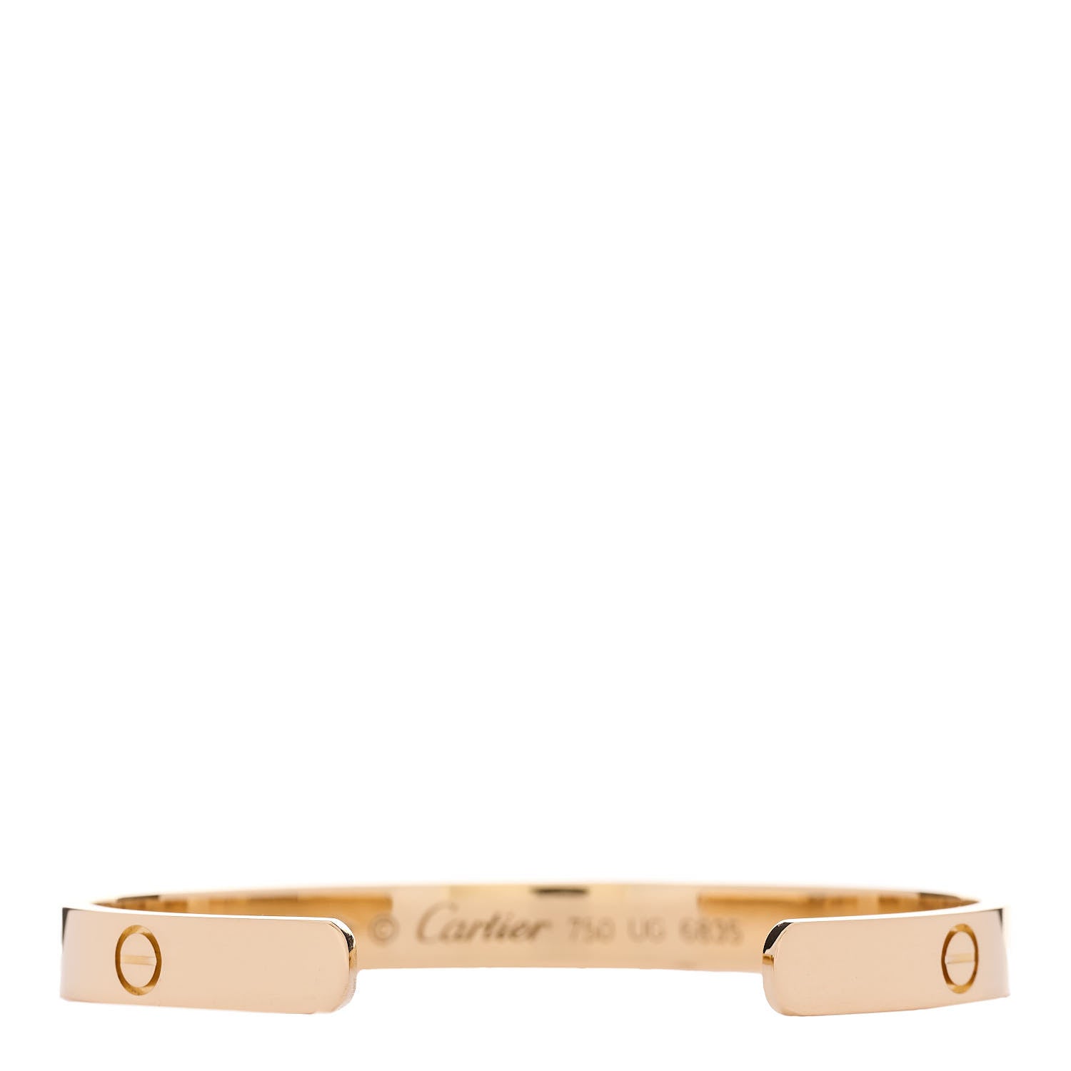 Cartier 18K Yellow Gold LOVE Cuff Bracelet 17 3 of 4