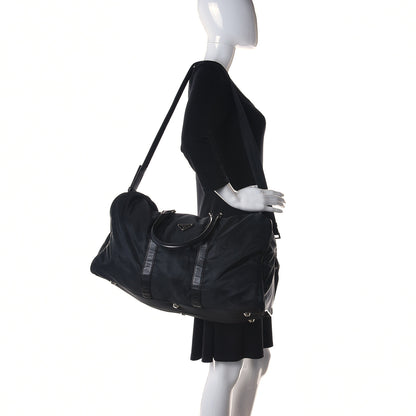 Prada Tessuto Nylon Saffiano Duffle Black 2 of 15