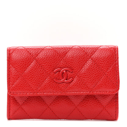 Chanel Caviar Quilted Incognito Flap Card Holder Red 1 of 9