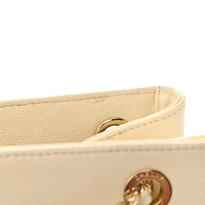 Chanel Caviar Quilted In Out Flap Shopping Tote White 14 of 17