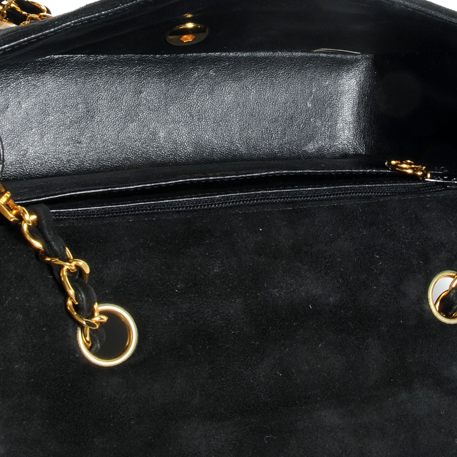 Chanel Suede Quilted Small Flap Black 5 of 8