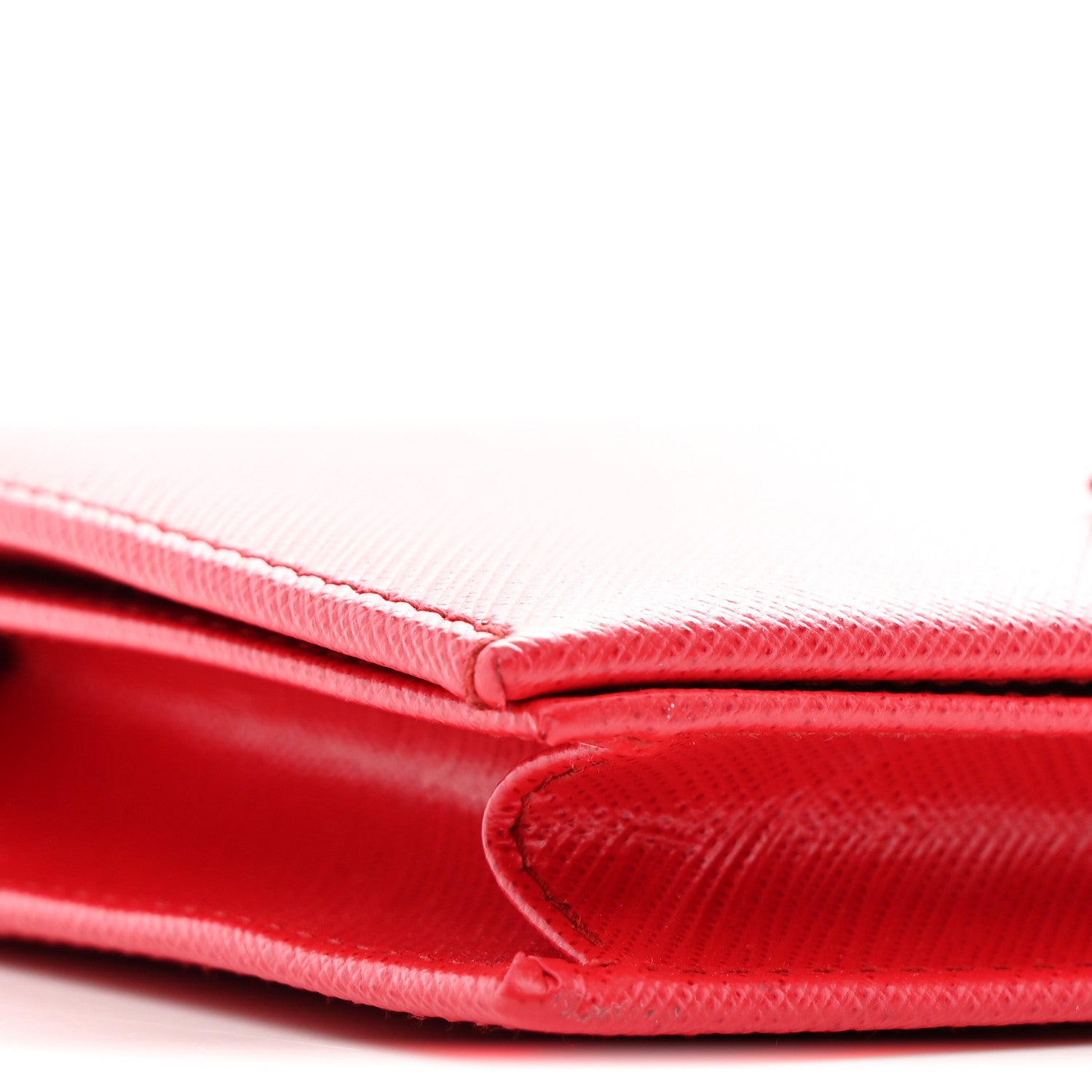 Salvatore Ferragamo Printed Calfskin Vara Bow Chain Wallet Red 9 of 12