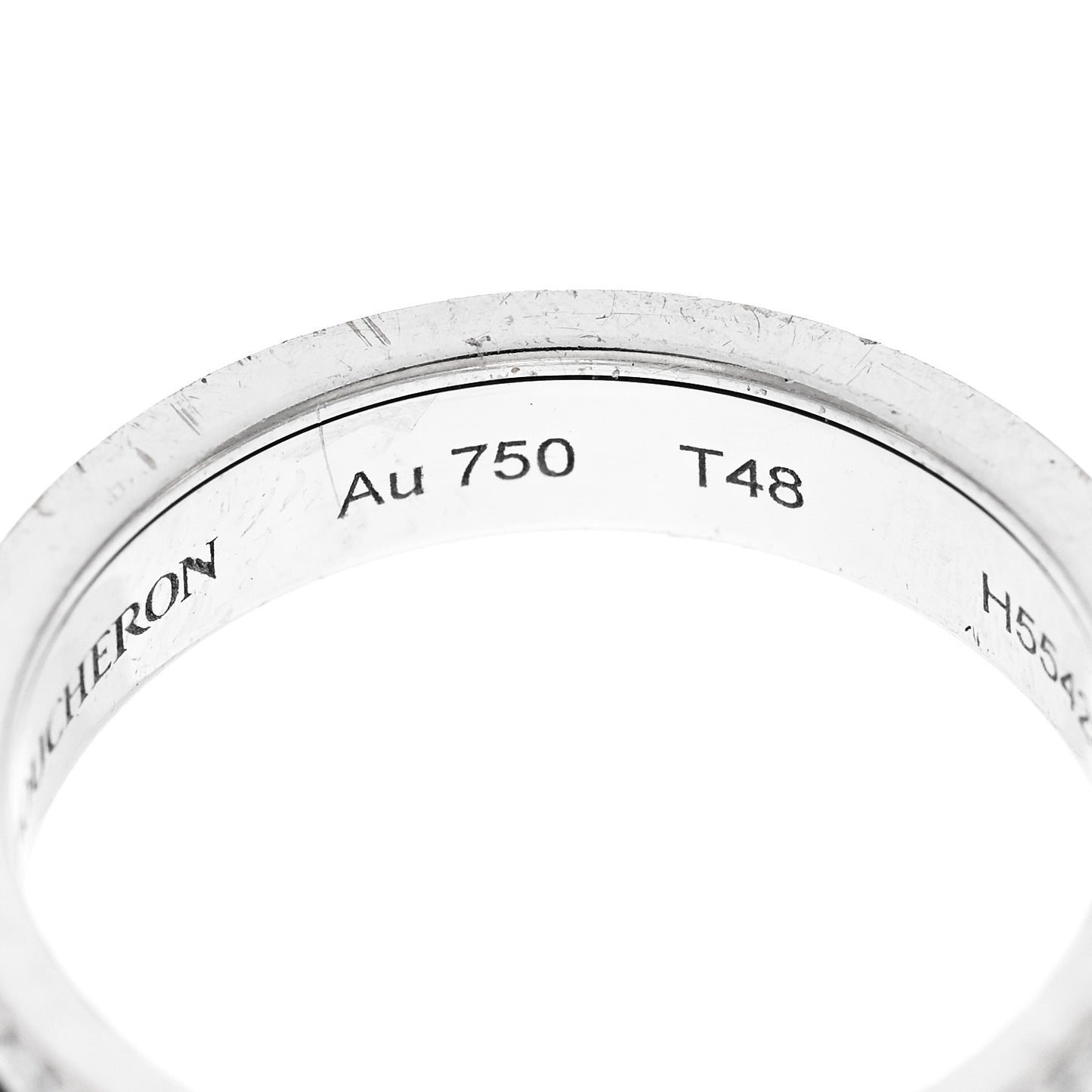 18K White Gold PVD Diamond Quatre Black Edition Wedding Band Ring 48 4.5