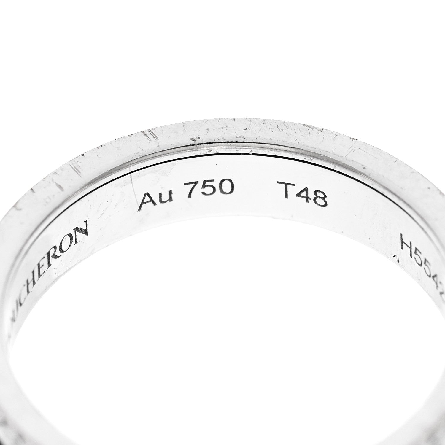 Boucheron 18K White Gold PVD Diamond Quatre Black Edition Wedding Band Ring 48 4.5 5 of 6