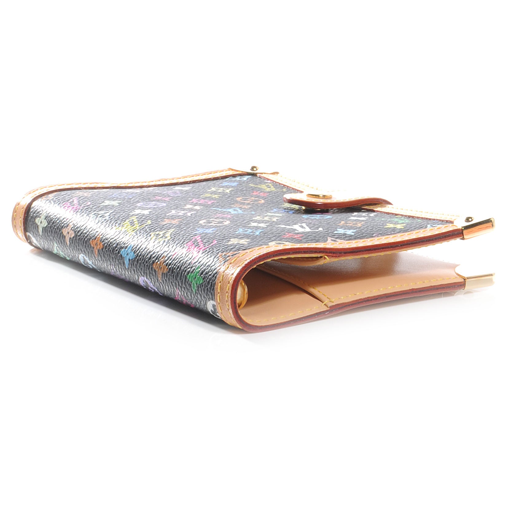 Louis Vuitton Monogram Multicolor Small Ring Agenda Cover Black 4 of 8