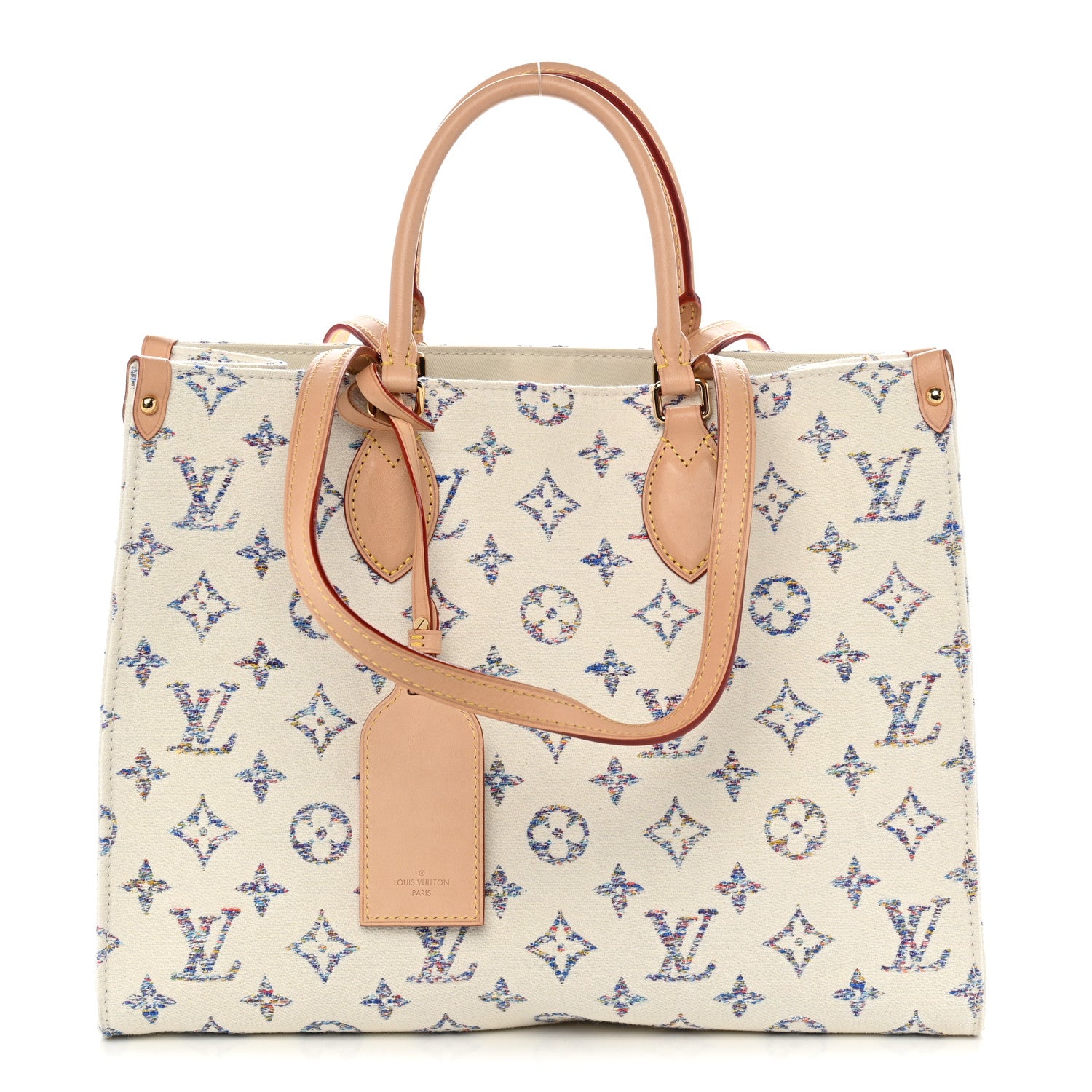 Louis Vuitton Monogram Jacquard Nautical Onthego MM Multicolor Beige 1 of 9