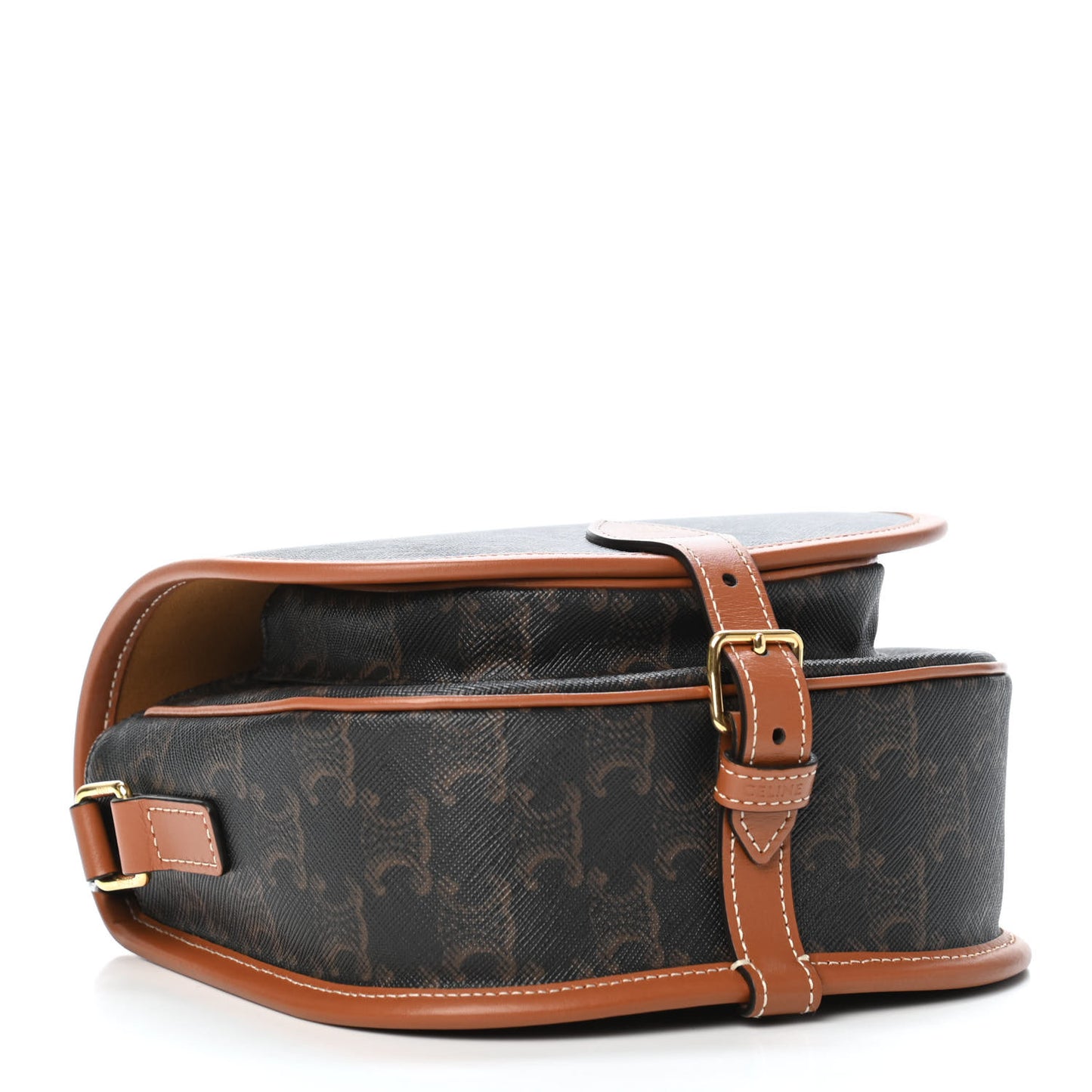 Triomphe Canvas Medium Folco Bag Tan