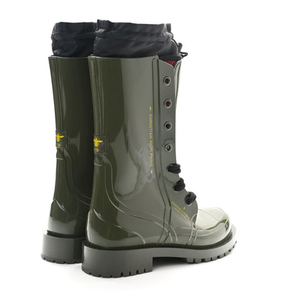 Christian Dior Rubber Diorcamp Low Boots 37 Military 4 of 7
