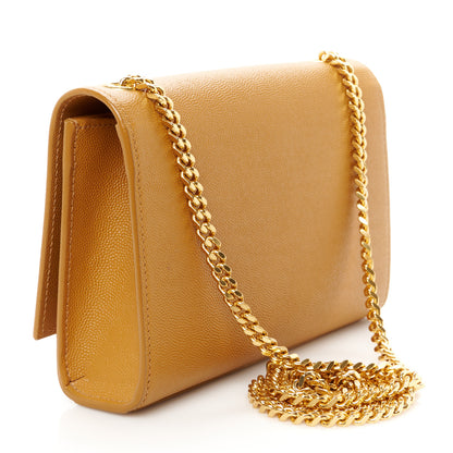 Saint Laurent Grain De Poudre Small Monogram Kate Satchel Dark Sun 3 of 11