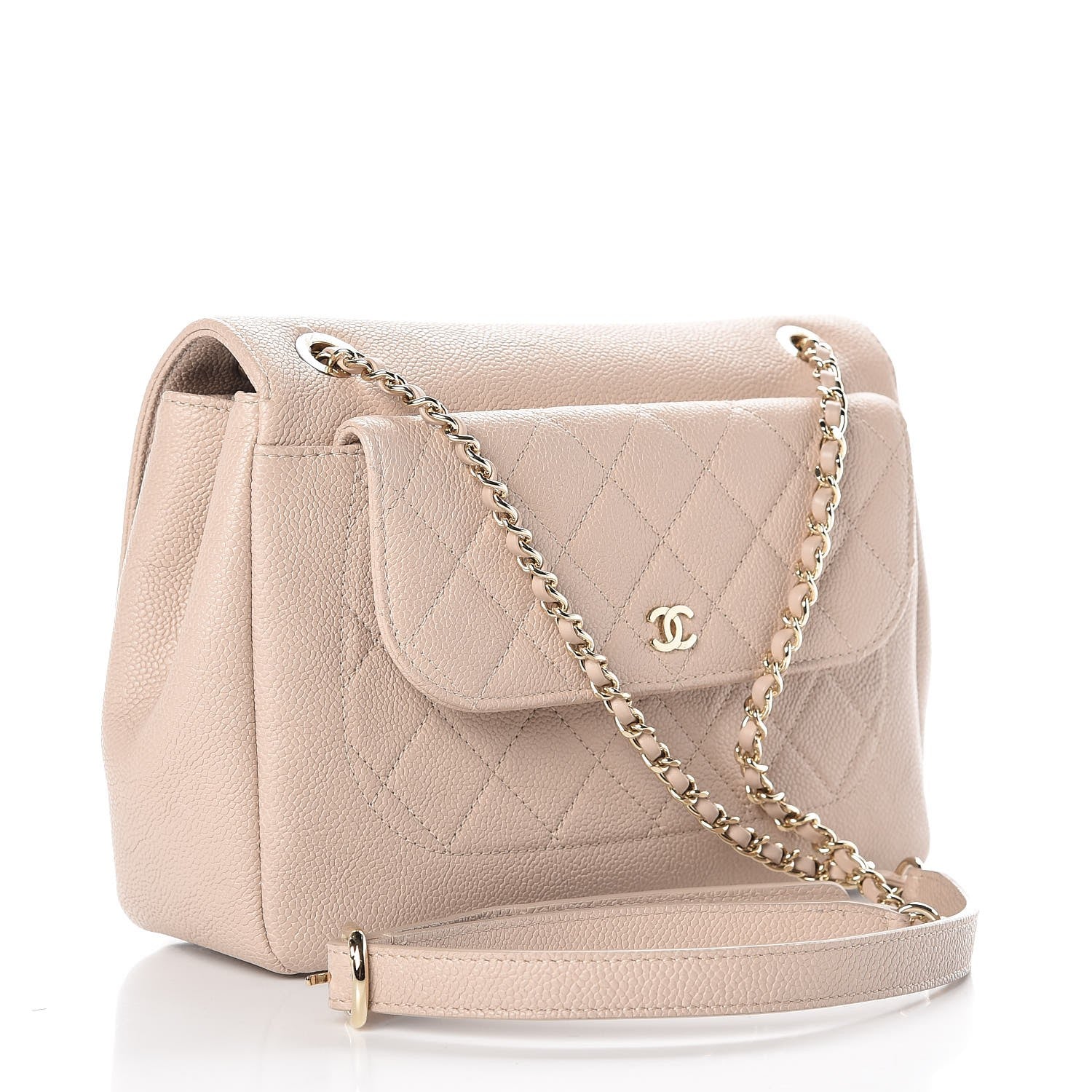 Chanel Caviar Small Flap Light Beige 2 of 5