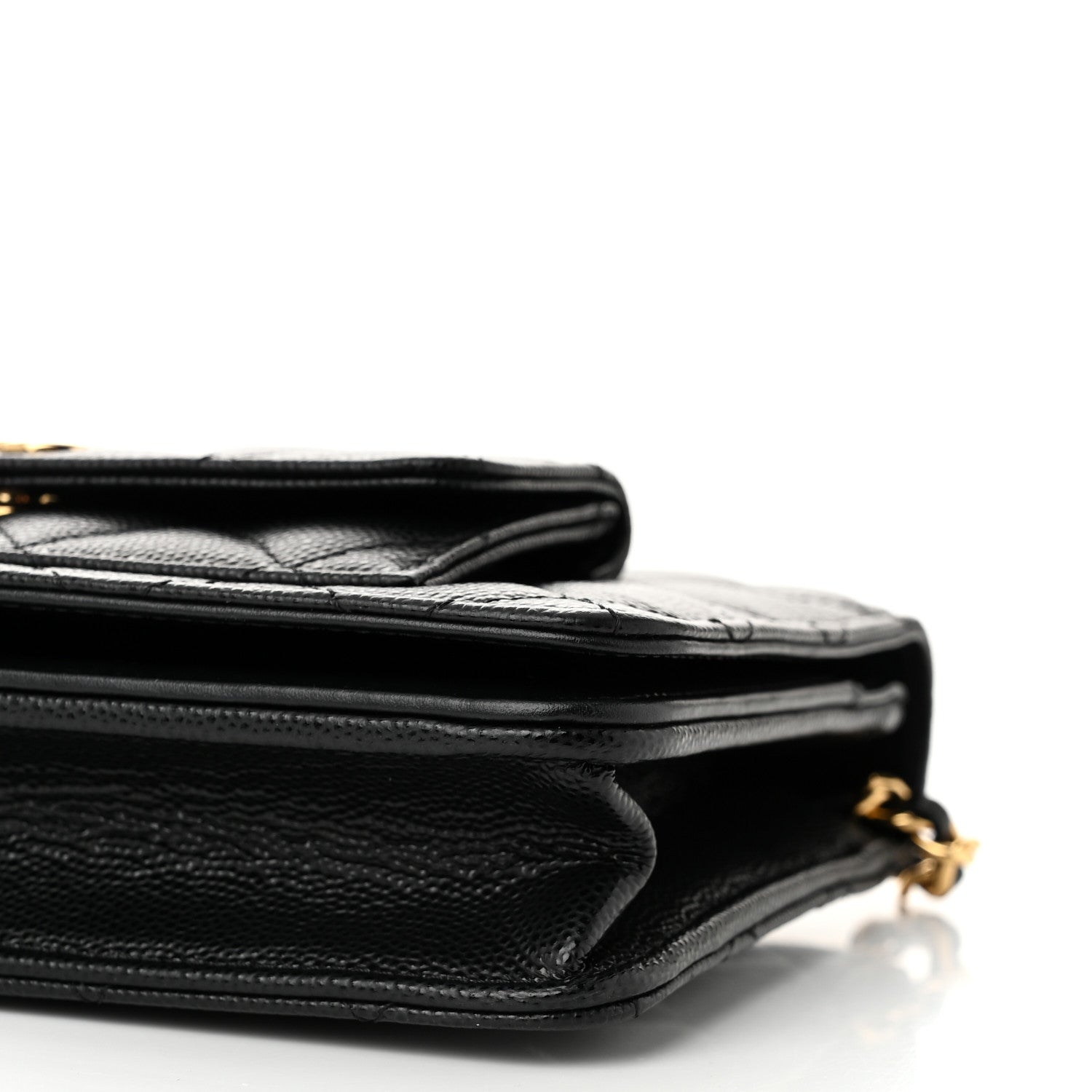 Chanel Caviar Quilted Pocket Clutch With Chain WOC Black 11 of 13