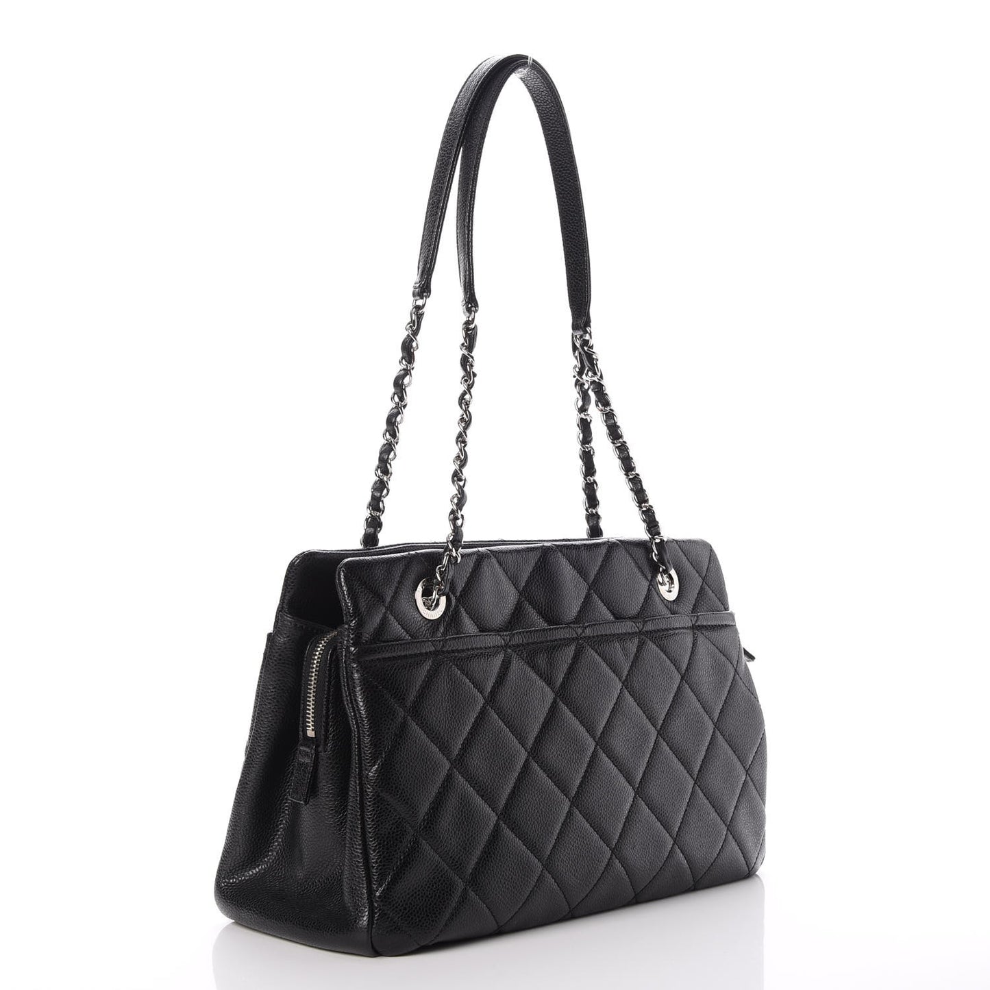 Caviar Quilted CC Timeless Tote Black