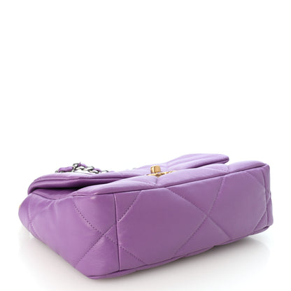Chanel Lambskin Quilted Medium Chanel 19 Flap Purple 4 of 10