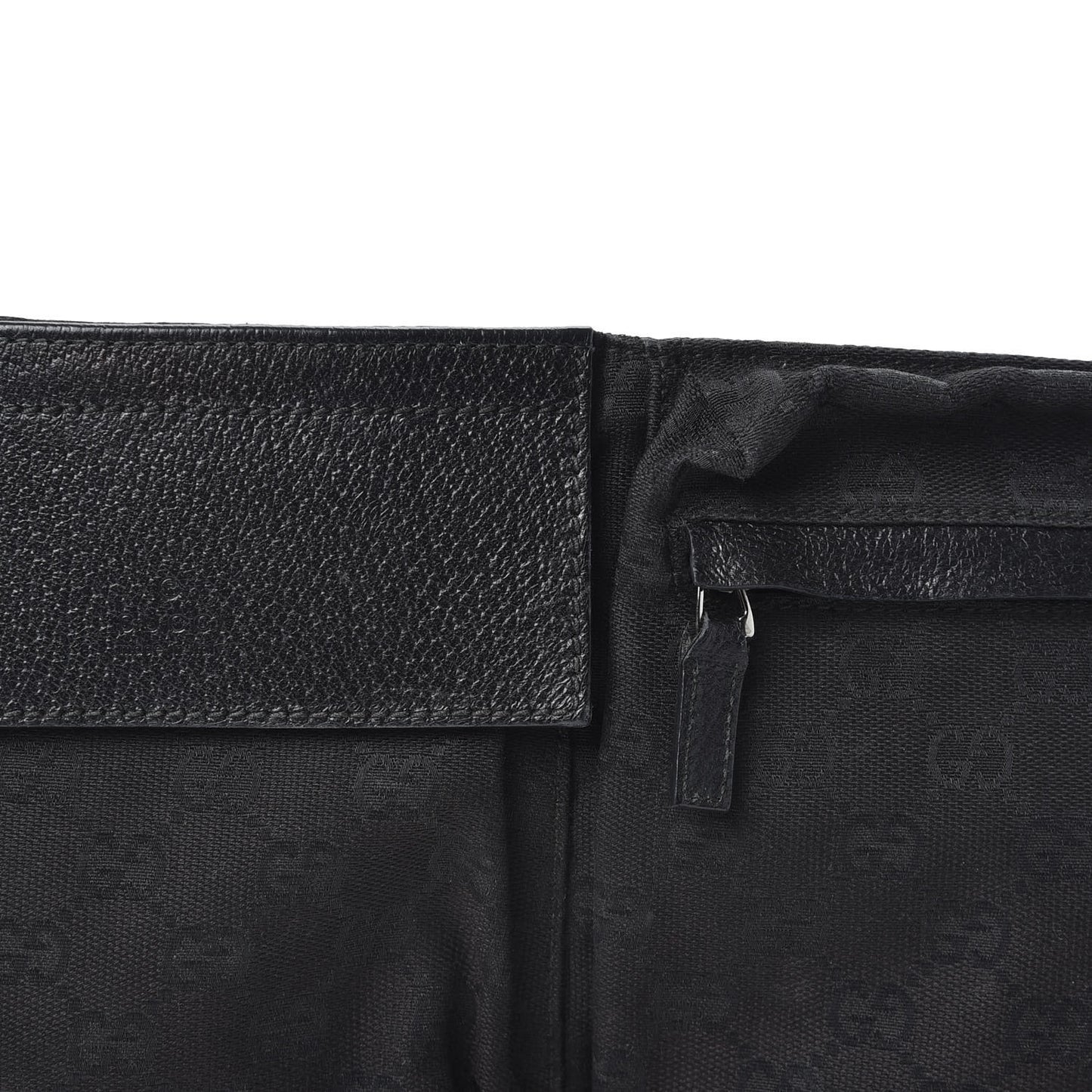 GG Monogram Double Pocket Belt Bag Black