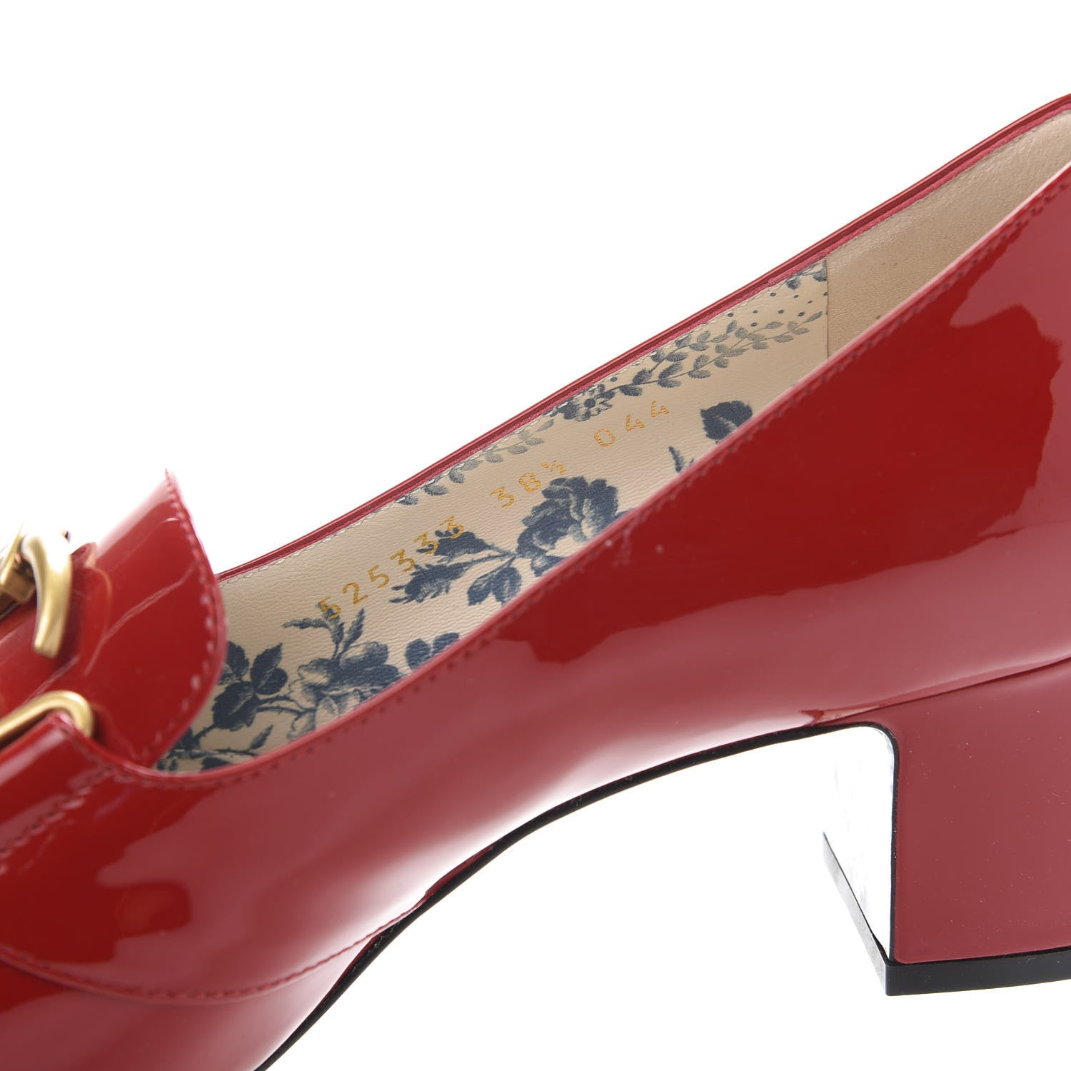 Gucci Vernice GG Victoire 55mm Loafer Pumps 38.5 Hibiscus Red 8 of 9