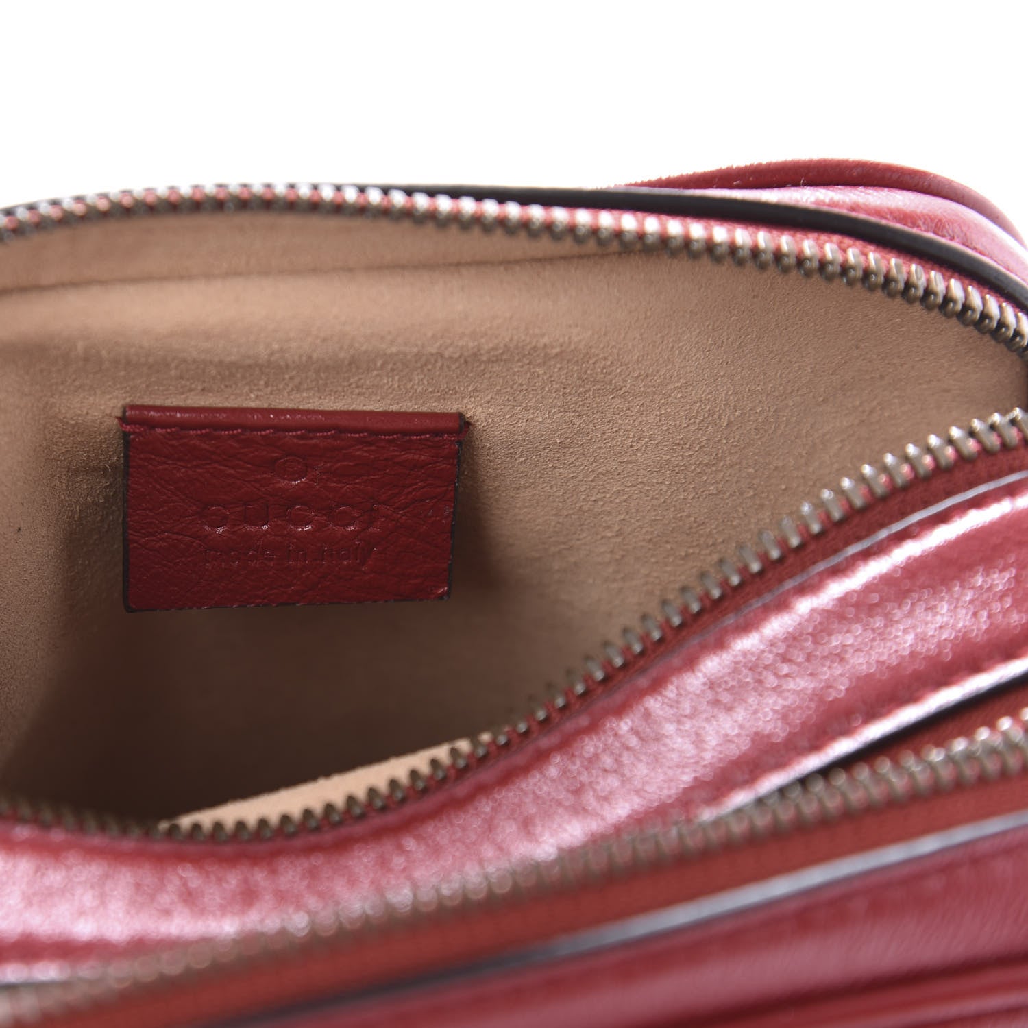 Gucci Azalea Calfskin Matelasse Diagonal Tall GG Marmont Crossbody Bag Romantic Cerise 9 of 11