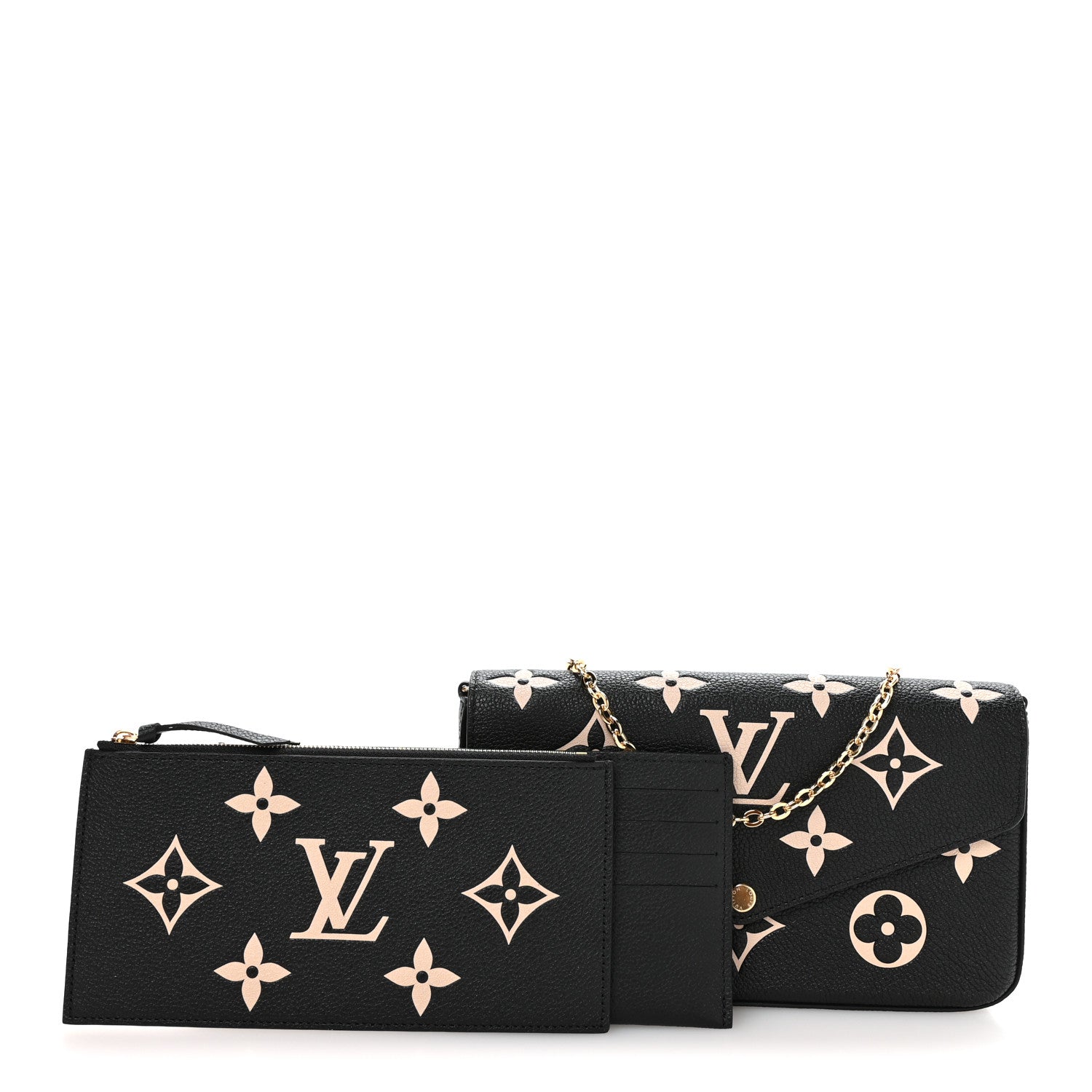 Louis Vuitton Empreinte Monogram Giant Felicie Pochette Black Beige 3 of 11