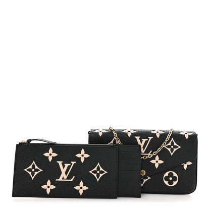 Louis Vuitton Empreinte Monogram Giant Felicie Pochette Black Beige 3 of 11