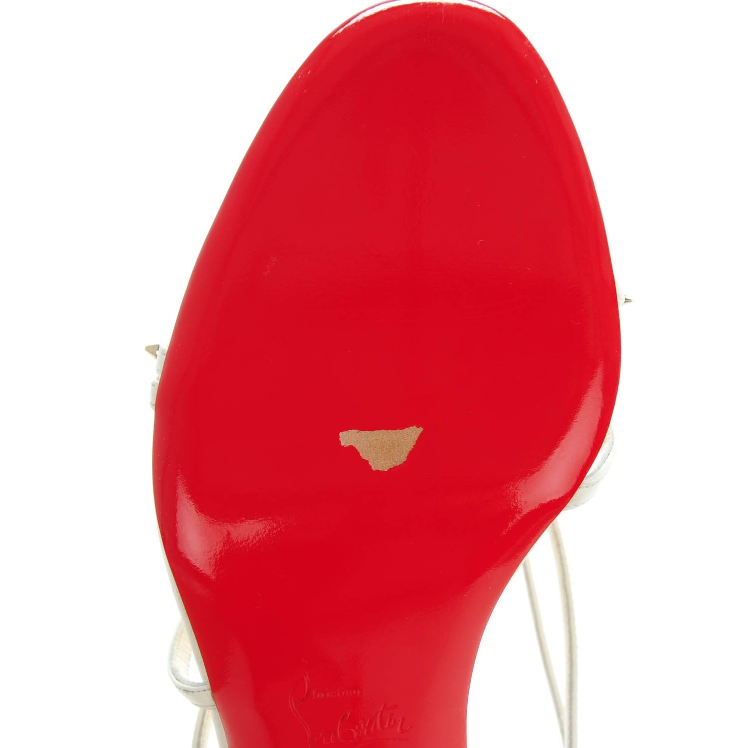 Christian Louboutin Kid Gwinispike 85 Sandals 40.5 Neige Light Gold 9 of 9
