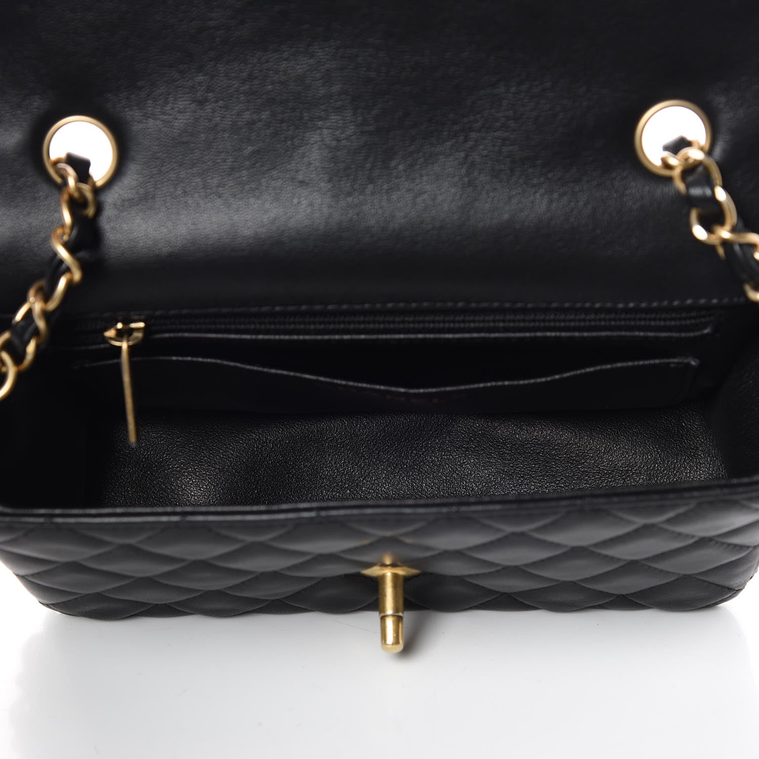 Chanel Lambskin Quilted Mini Rectangular Flap Black 7 of 10