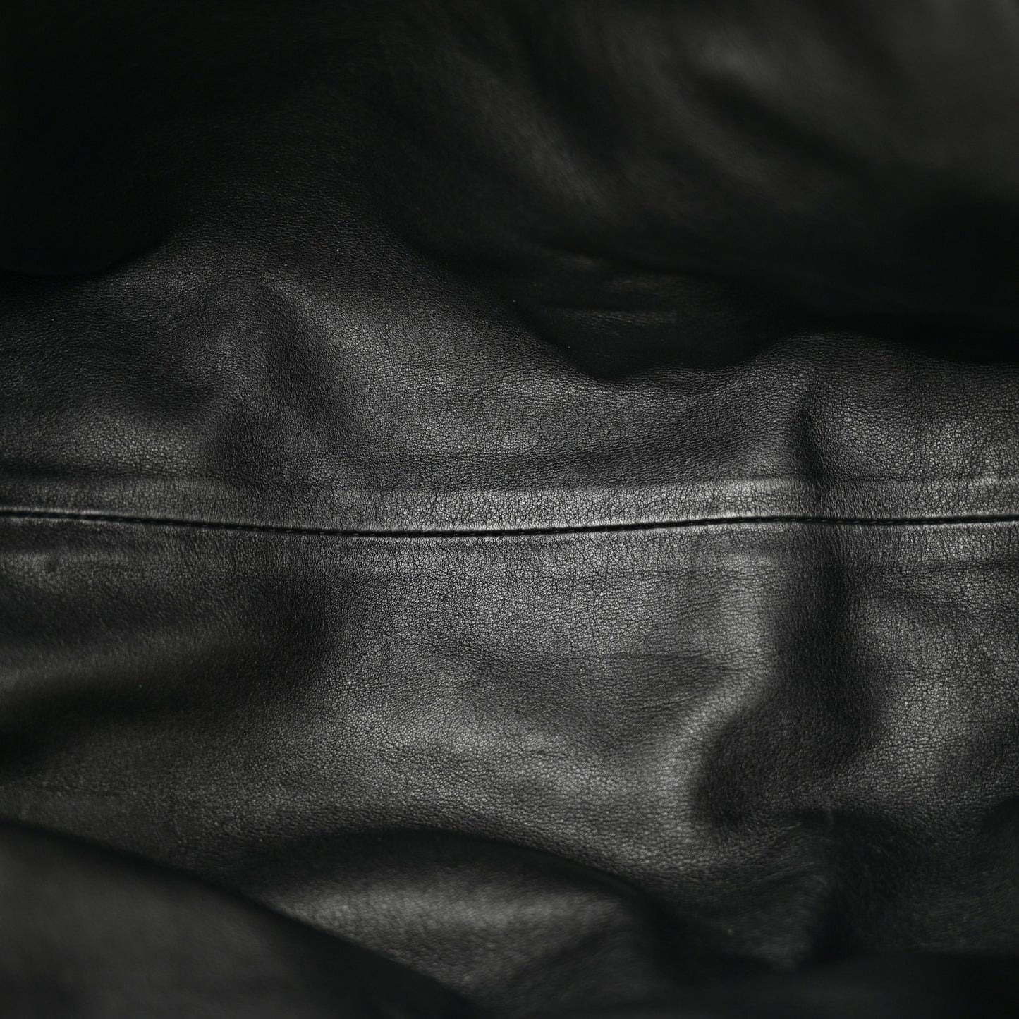 Smooth Butter Calf The Pouch Oversized Clutch Black