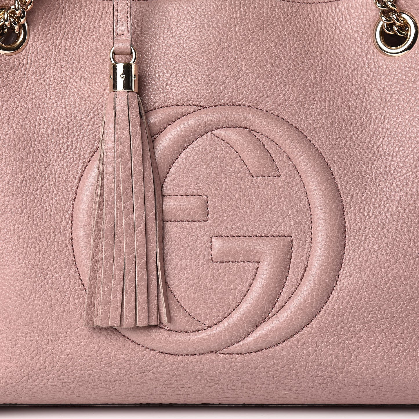 Pebbled Calfskin Medium Soho Chain Shoulder Bag Dark Cipria