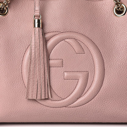 Gucci Pebbled Calfskin Medium Soho Chain Shoulder Bag Dark Cipria 9 of 14