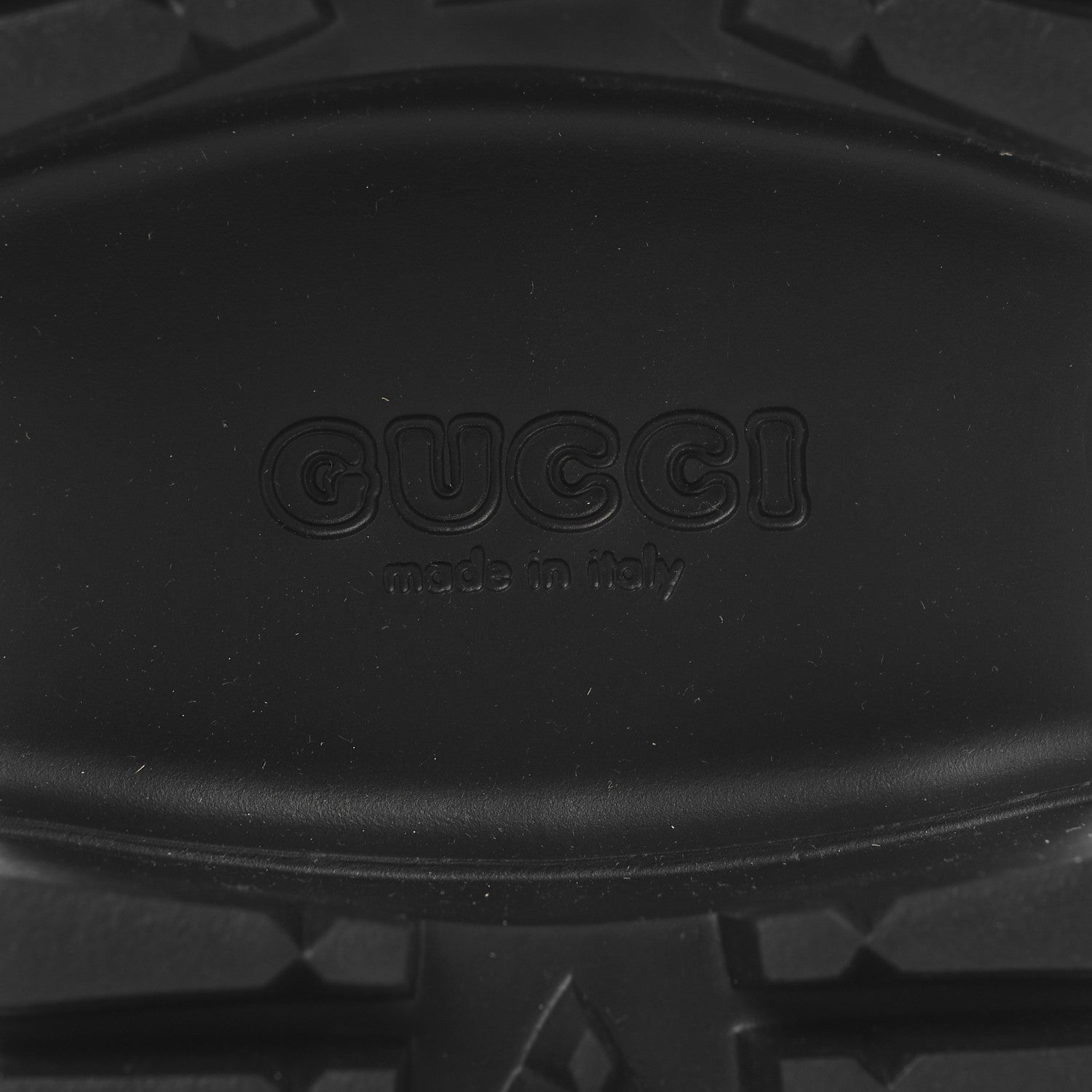 Gucci Rubber GG Monogram Perforated Elea Platform 55mm Lug Sole Sandals 36 Black 7 of 9