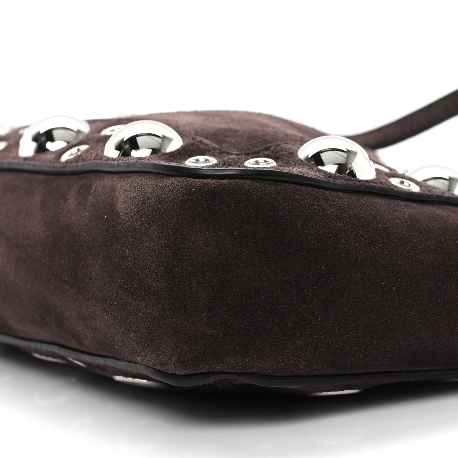 Valentino Garavani Suede Studded Mini Nellcote Shopping Tote Brown 9 of 9
