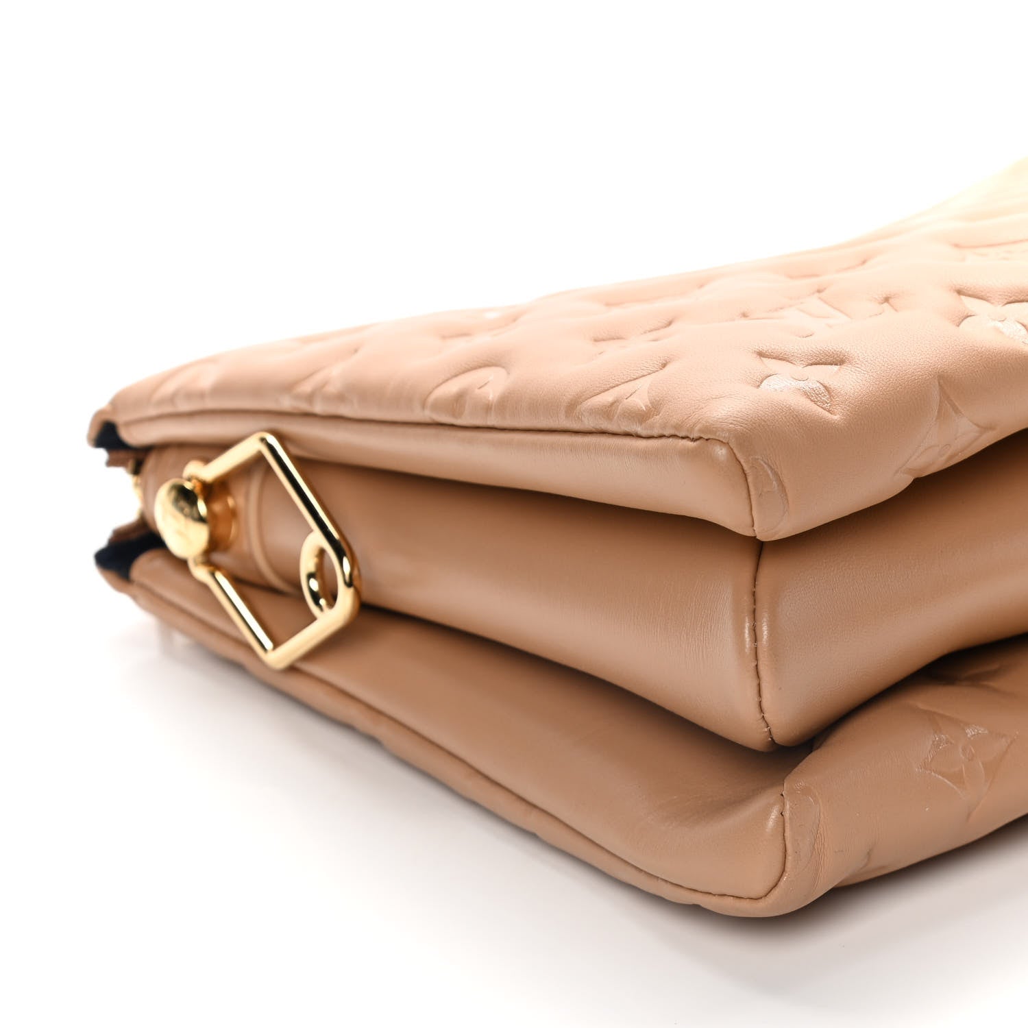 Louis Vuitton Lambskin Embossed Monogram Coussin PM Camel 7 of 10