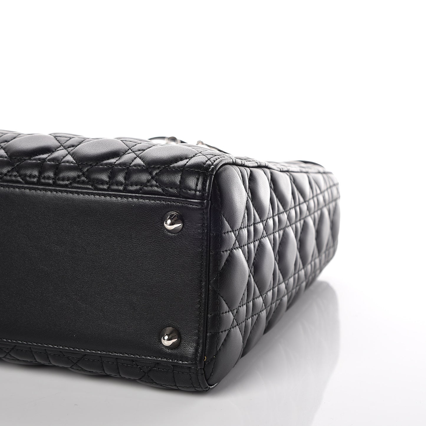 Lambskin Cannage Large Lady Dior Black