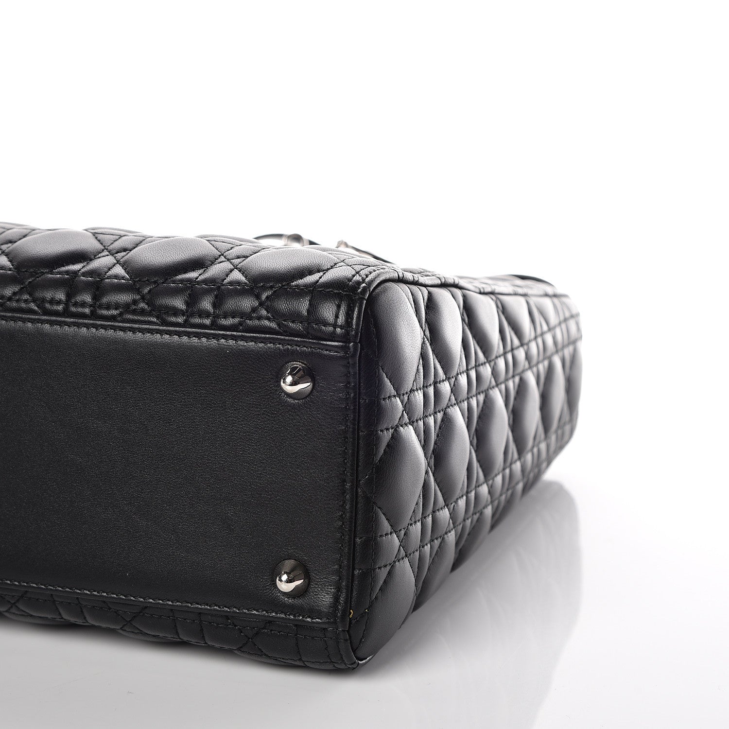 Christian Dior Lambskin Cannage Large Lady Dior Black 6 of 9