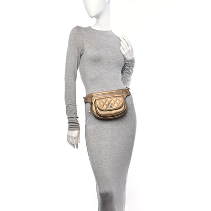 Chanel Calfskin Quilted Waist Bag Gold 2 of 10