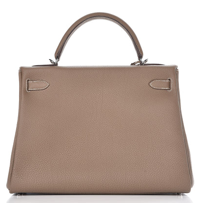 Hermes Togo Kelly Retourne 32 Etoupe 5 of 34