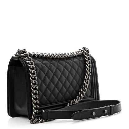 Chanel Caviar Quilted Medium Boy Flap Black 3 of 11