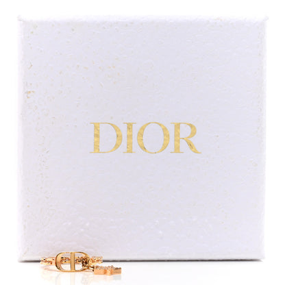 Christian Dior Metal Crystal Star CD Ring M Gold 6 of 6