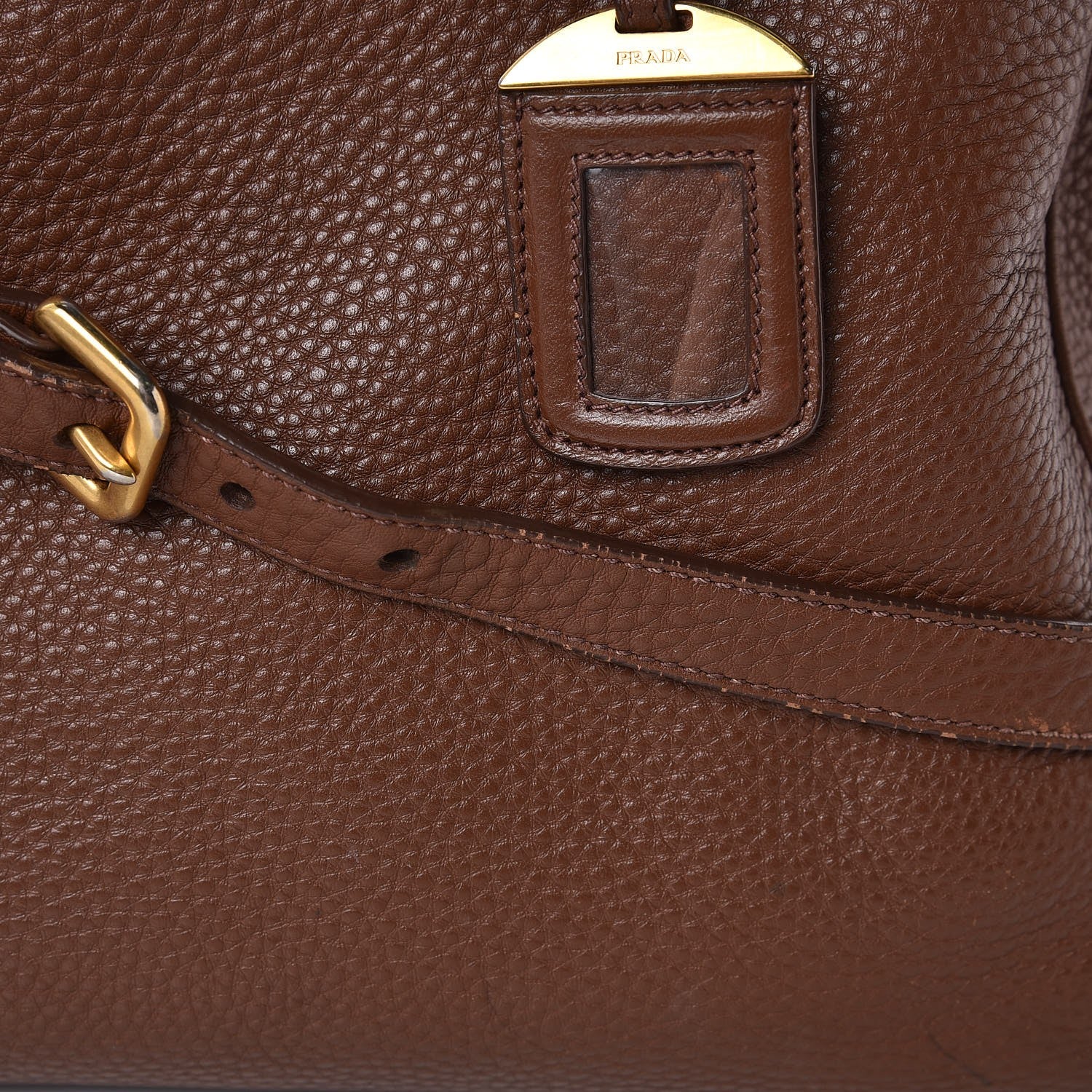 Prada Vitello Daino Shopping Tote Bruciato 16 of 17