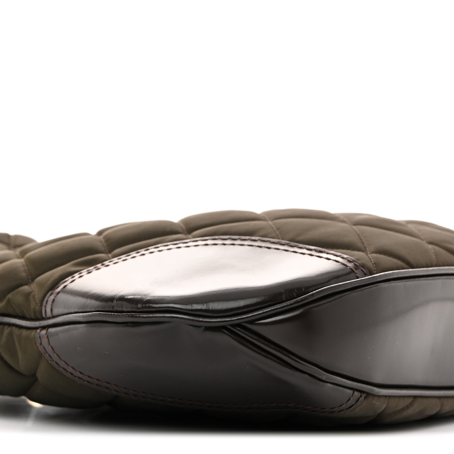 Burberry Nylon Glazed Calfskin Quilted Brook Hobo Dark Brown 10 of 11