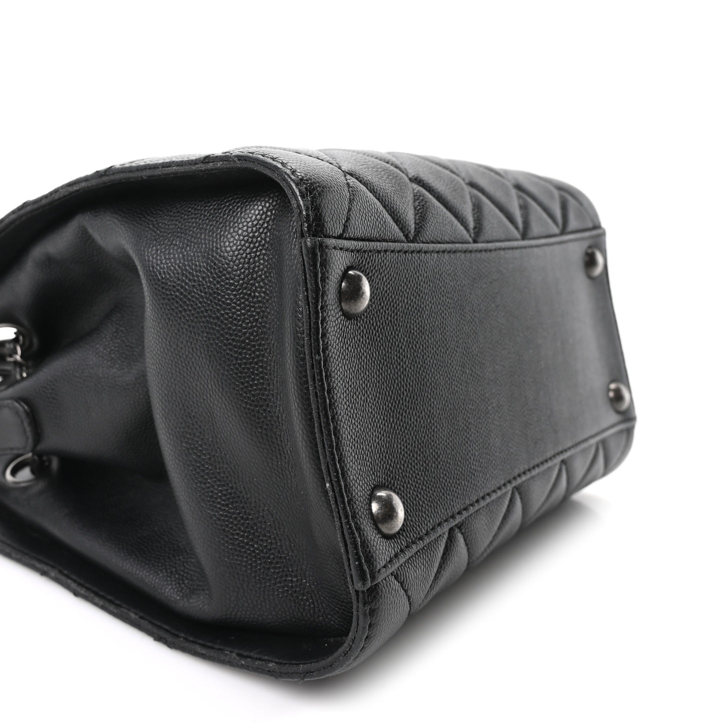 Caviar Quilted Small CC Bucket Bag Black