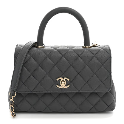 Chanel Caviar Quilted Mini Coco Handle Flap Grey 1 of 10