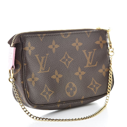 Louis Vuitton Monogram 2016 Christmas Animation Mini Pochette Accessories Rose Ballerine 3 of 8