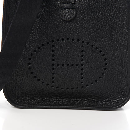 Hermes Taurillon Clemence Evelyne TPM Black 8 of 9