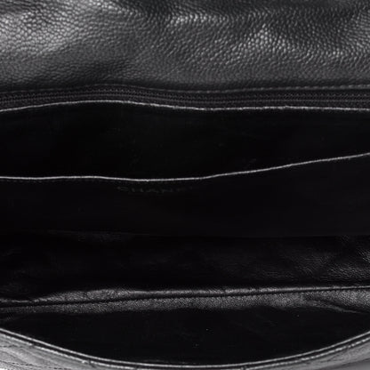 Chanel Washed Caviar Quilted Maxi Single Flap Black 5 of 9
